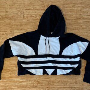 adidas Cropped Logo Hoodie